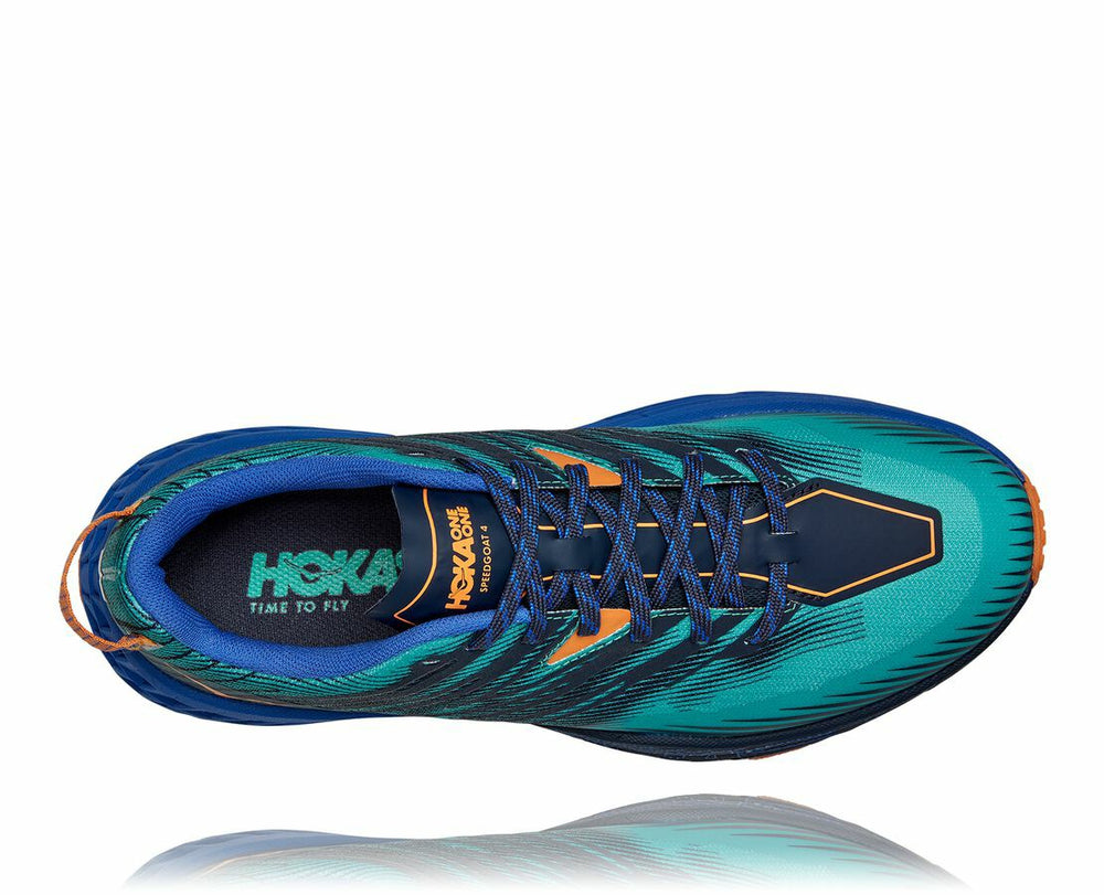 HOKA|Men's Speedgoat 4 Atlantis / Dazzling Blue