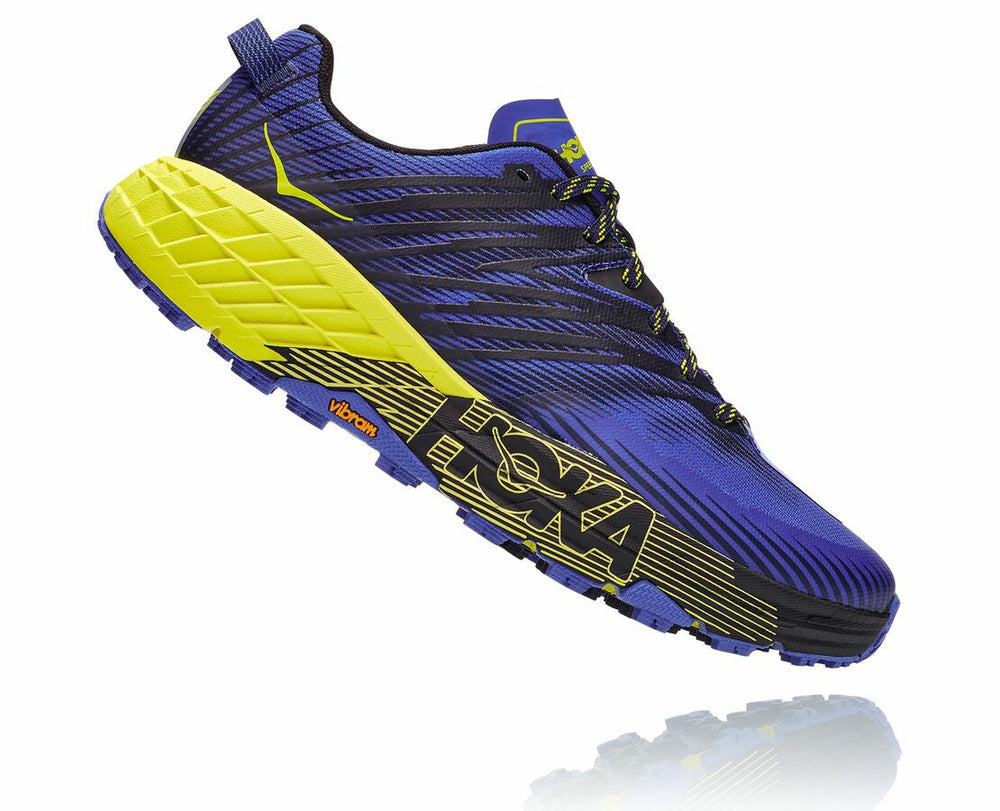 HOKA|Men's Speedgoat 4 Black Iris / Evening Primrose