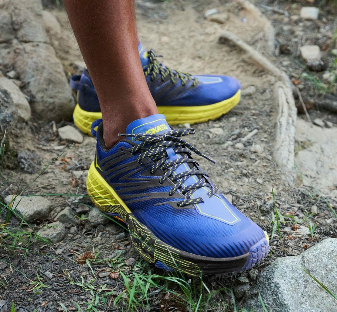 HOKA|Men's Speedgoat 4 Black Iris / Evening Primrose
