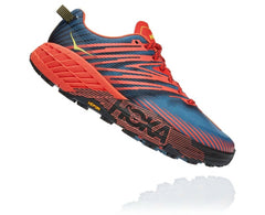 HOKA|Men's Speedgoat 4 Fiesta / Provincial Blue