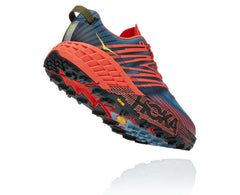 HOKA|Men's Speedgoat 4 Fiesta / Provincial Blue