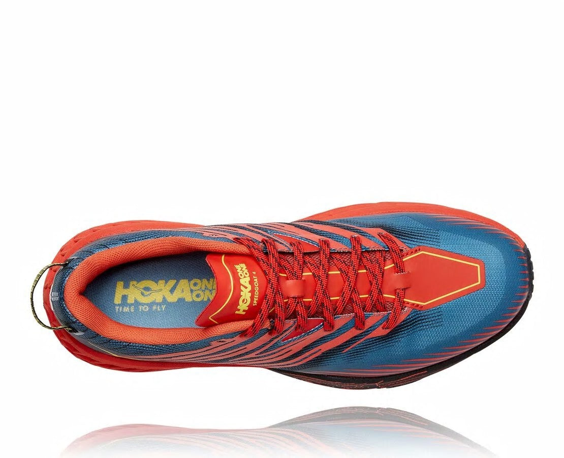 HOKA|Men's Speedgoat 4 Fiesta / Provincial Blue