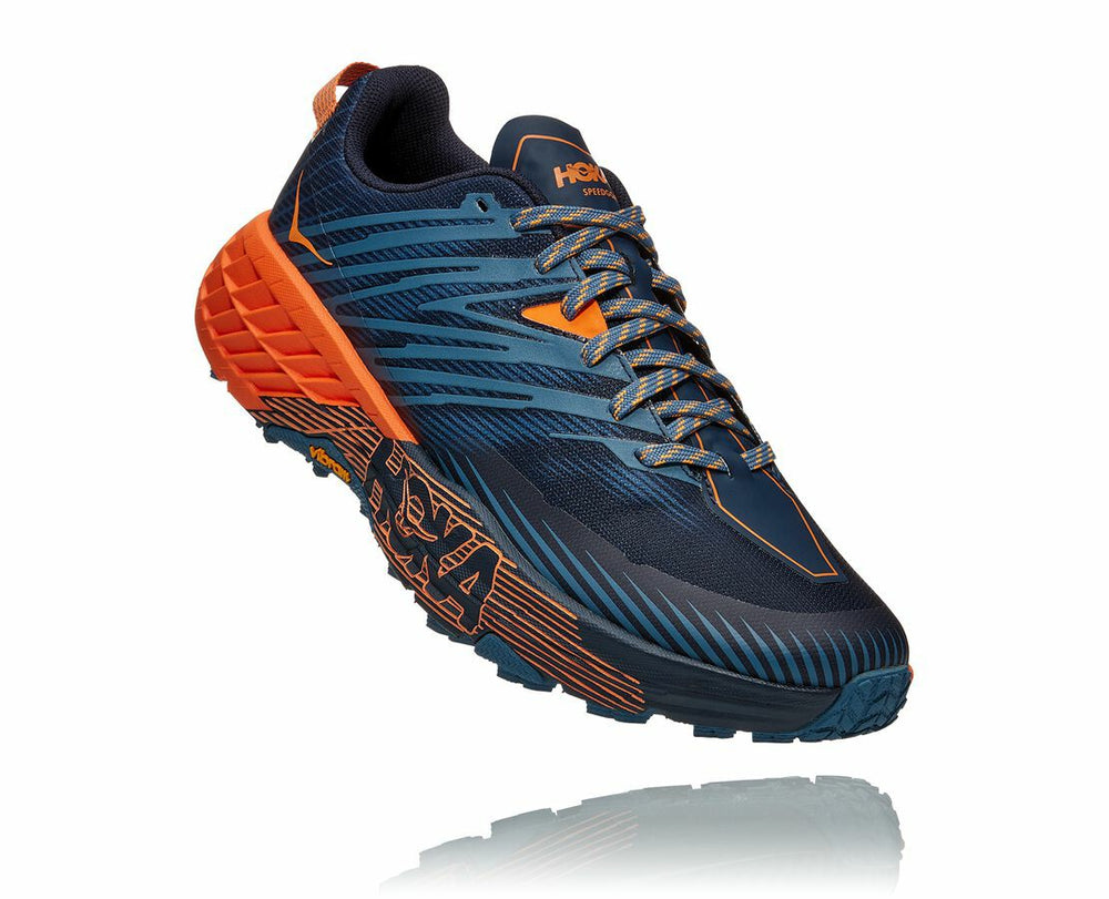 HOKA|Men's Speedgoat 4 Real Teal / Persimmon Orange