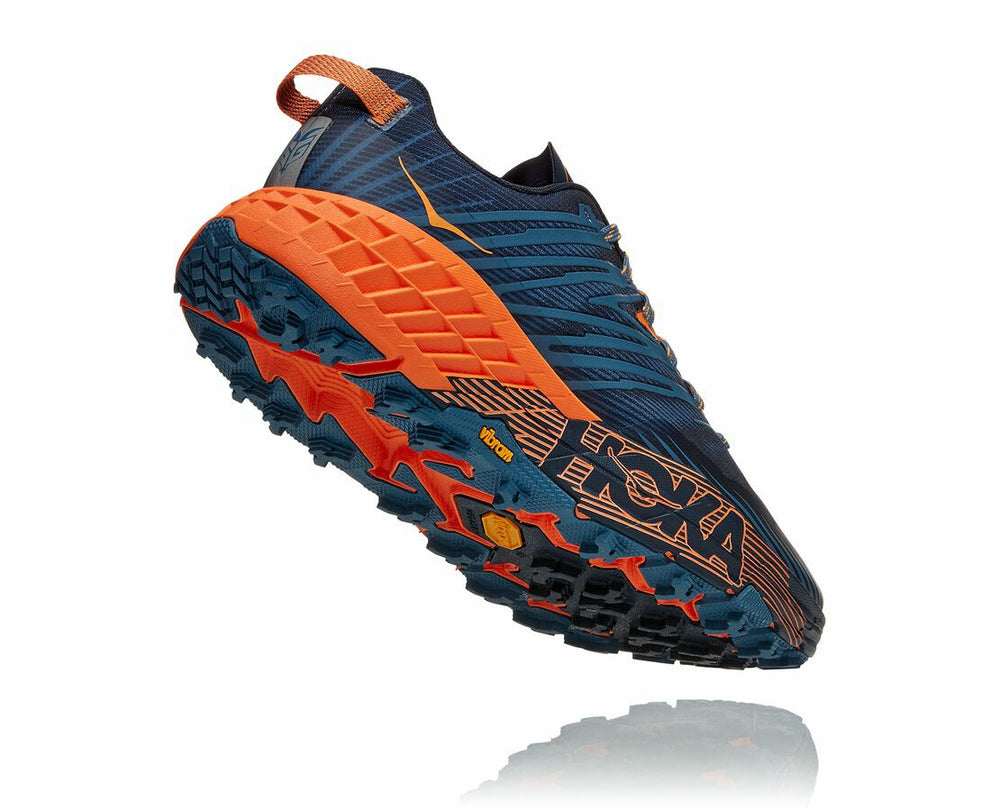 HOKA|Men's Speedgoat 4 Real Teal / Persimmon Orange