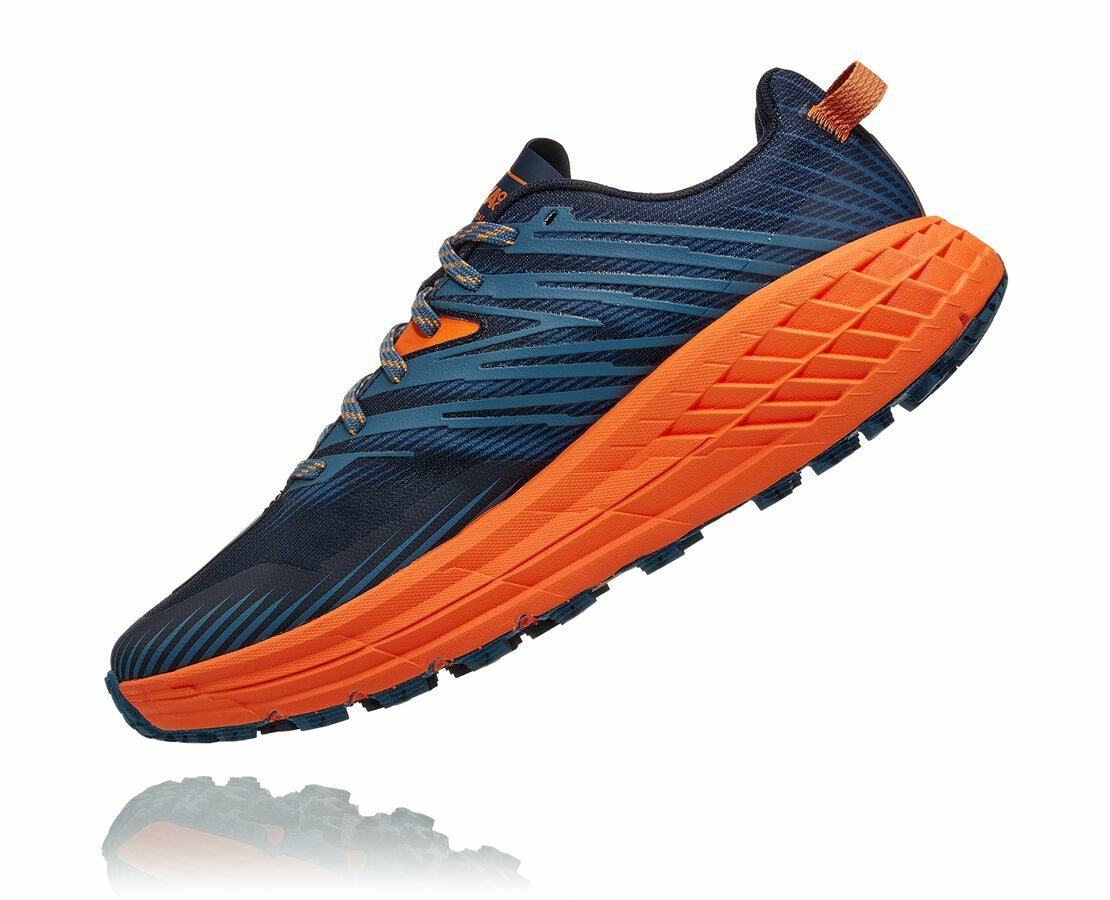 HOKA|Men's Speedgoat 4 Real Teal / Persimmon Orange