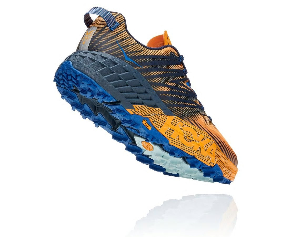 HOKA|Men's Speedgoat 4 Saffron / Black Iris
