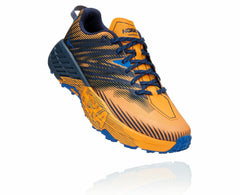 HOKA|Men's Speedgoat 4 Saffron / Black Iris