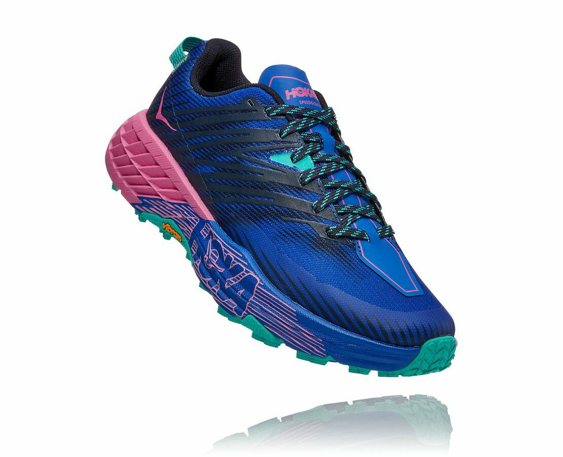 HOKA|Women's Speedgoat 4 Dazzling Blue / Phlox Pink