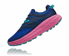 HOKA|Women's Speedgoat 4 Dazzling Blue / Phlox Pink