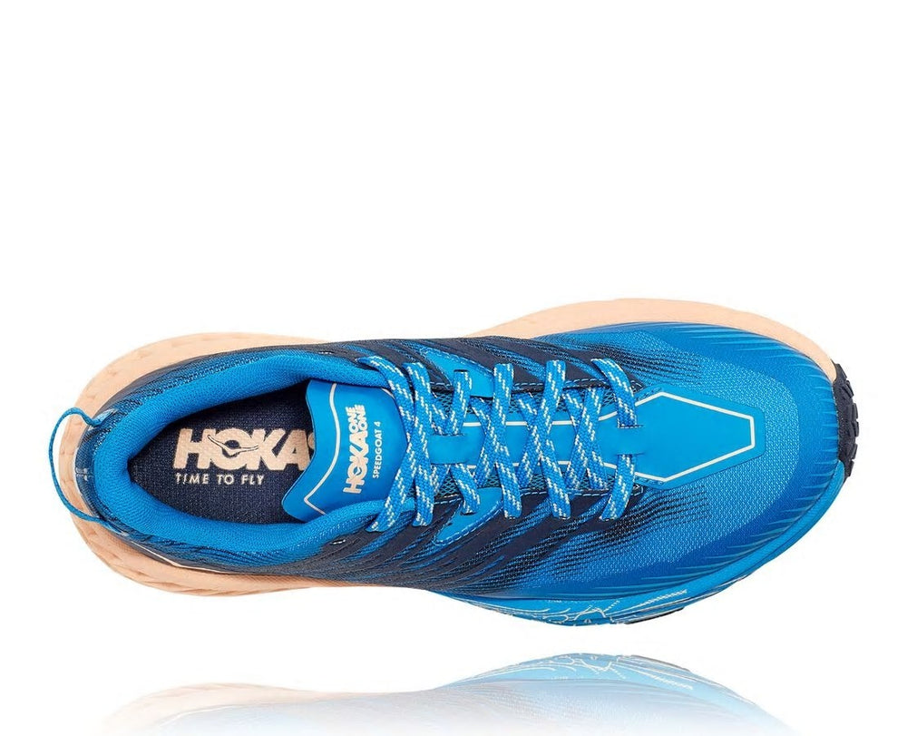 HOKA|Women's Speedgoat 4 Indigo Bunting / Bleached Apricot