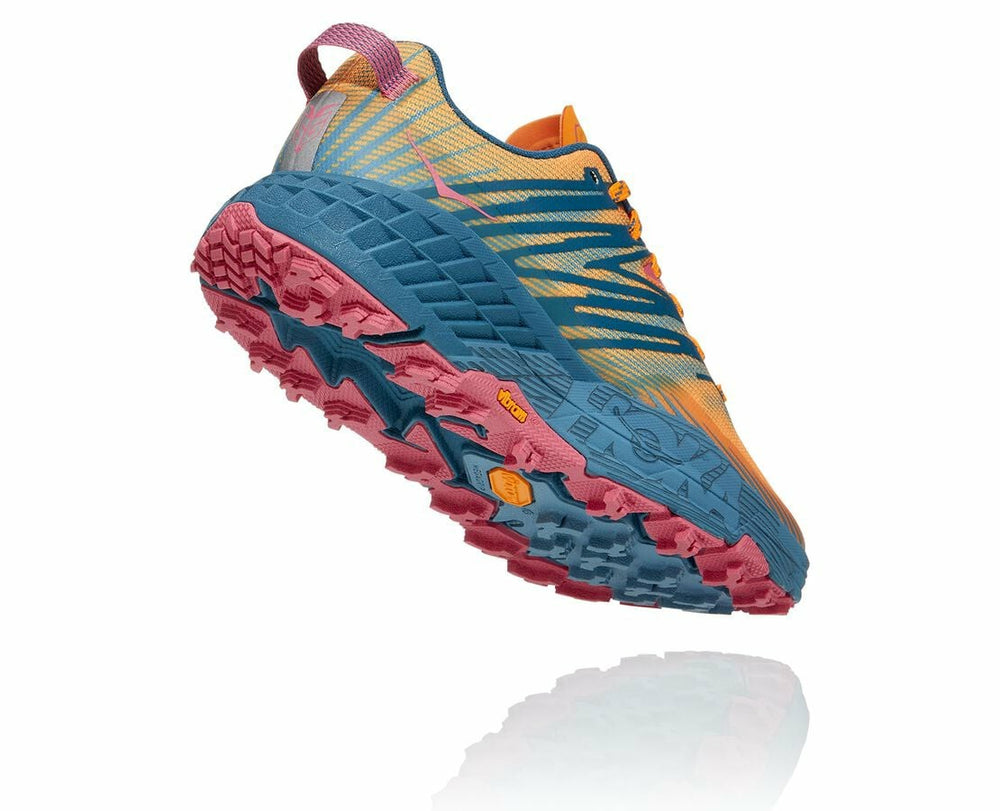 HOKA|Women's Speedgoat 4 Saffron / Provincial Blue