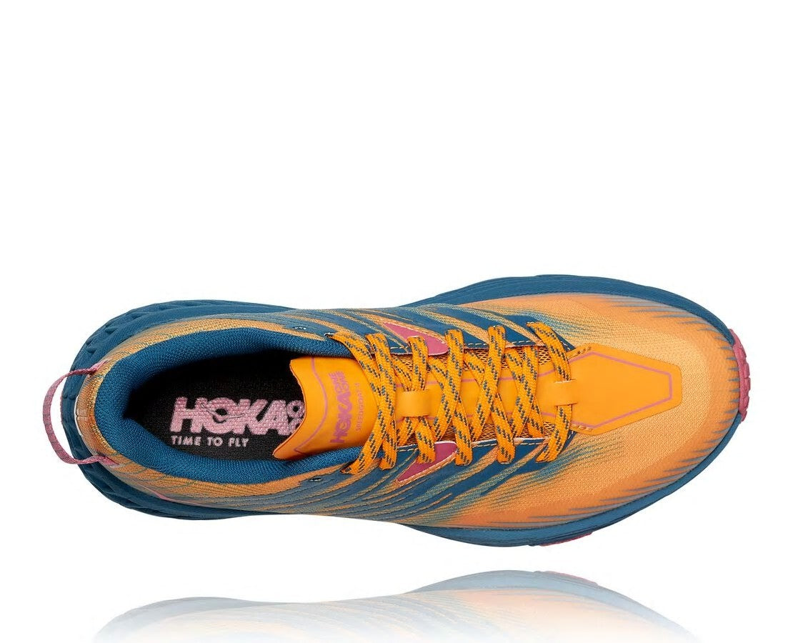 HOKA|Women's Speedgoat 4 Saffron / Provincial Blue