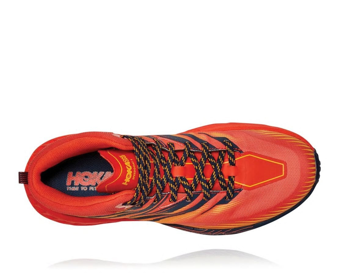 HOKA|Men's Speedgoat Mid GORE-TEX 2 Mandarin Red / Gold Fusion