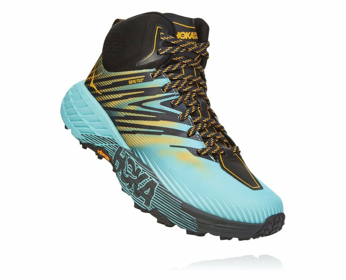 HOKA|Women's Speedgoat Mid GORE-TEX 2 Antigua Sand / Golden Rod