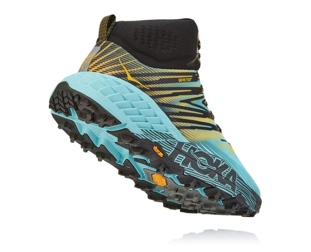 HOKA|Women's Speedgoat Mid GORE-TEX 2 Antigua Sand / Golden Rod