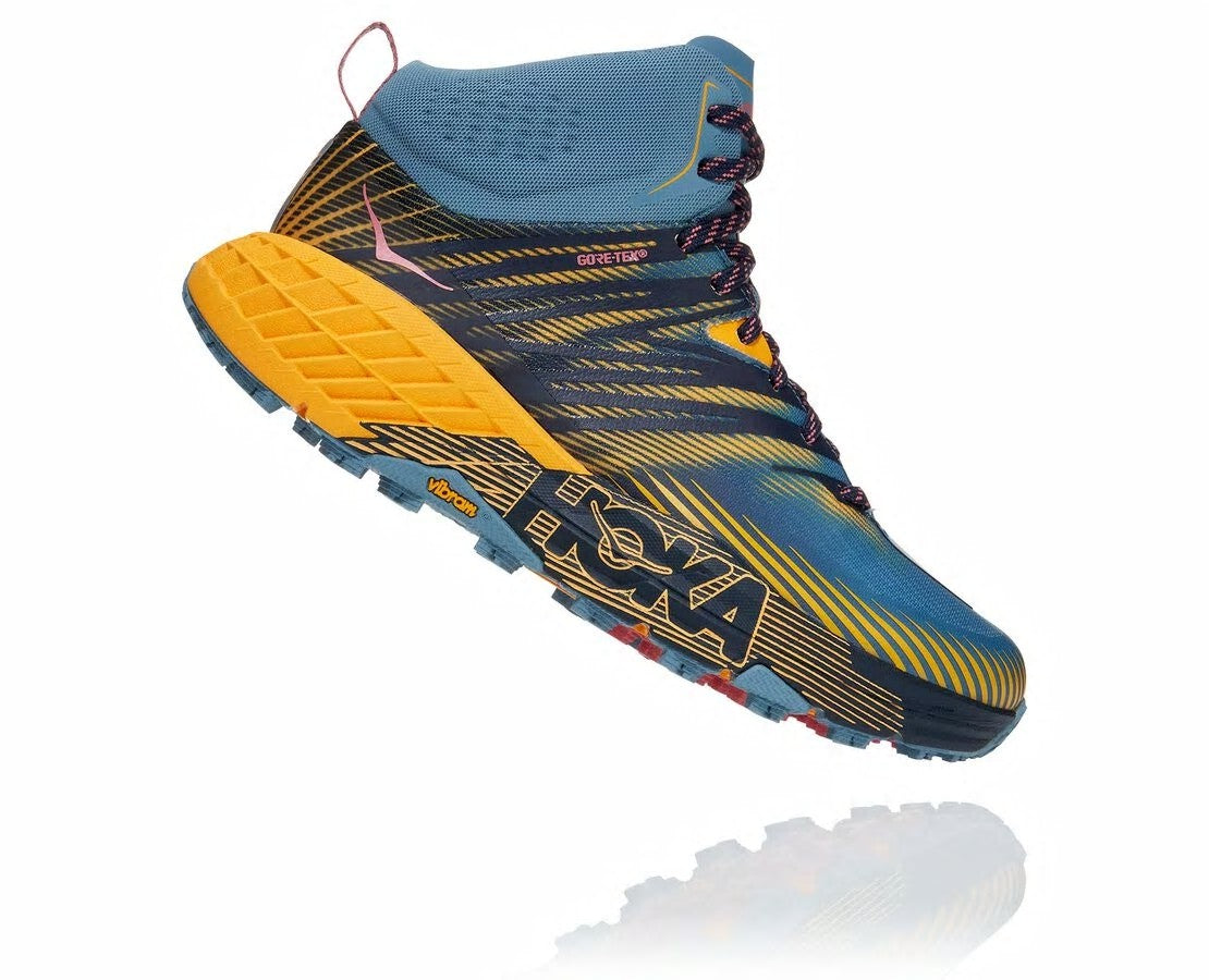 HOKA|Women's Speedgoat Mid GORE-TEX 2 Provincial Blue / Saffron