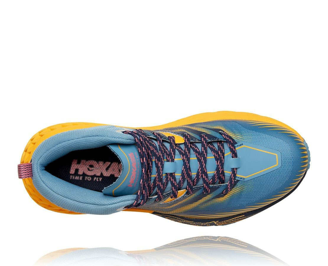 HOKA|Women's Speedgoat Mid GORE-TEX 2 Provincial Blue / Saffron