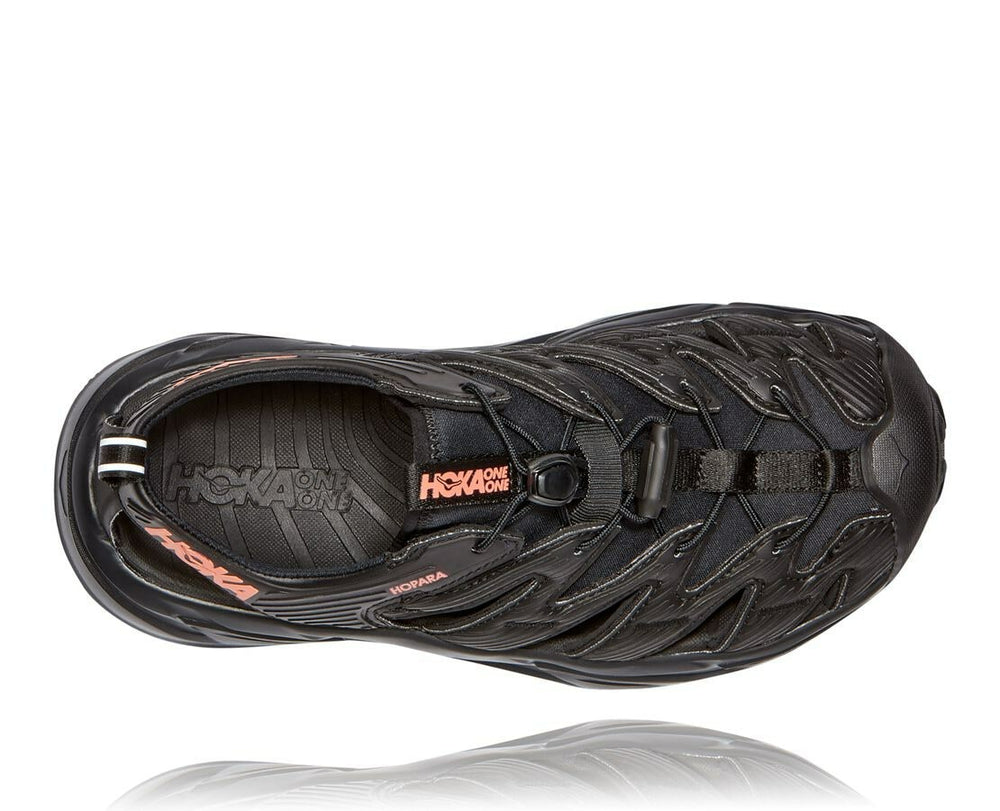 HOKA|Women's Hopara Black / Fusion Coral