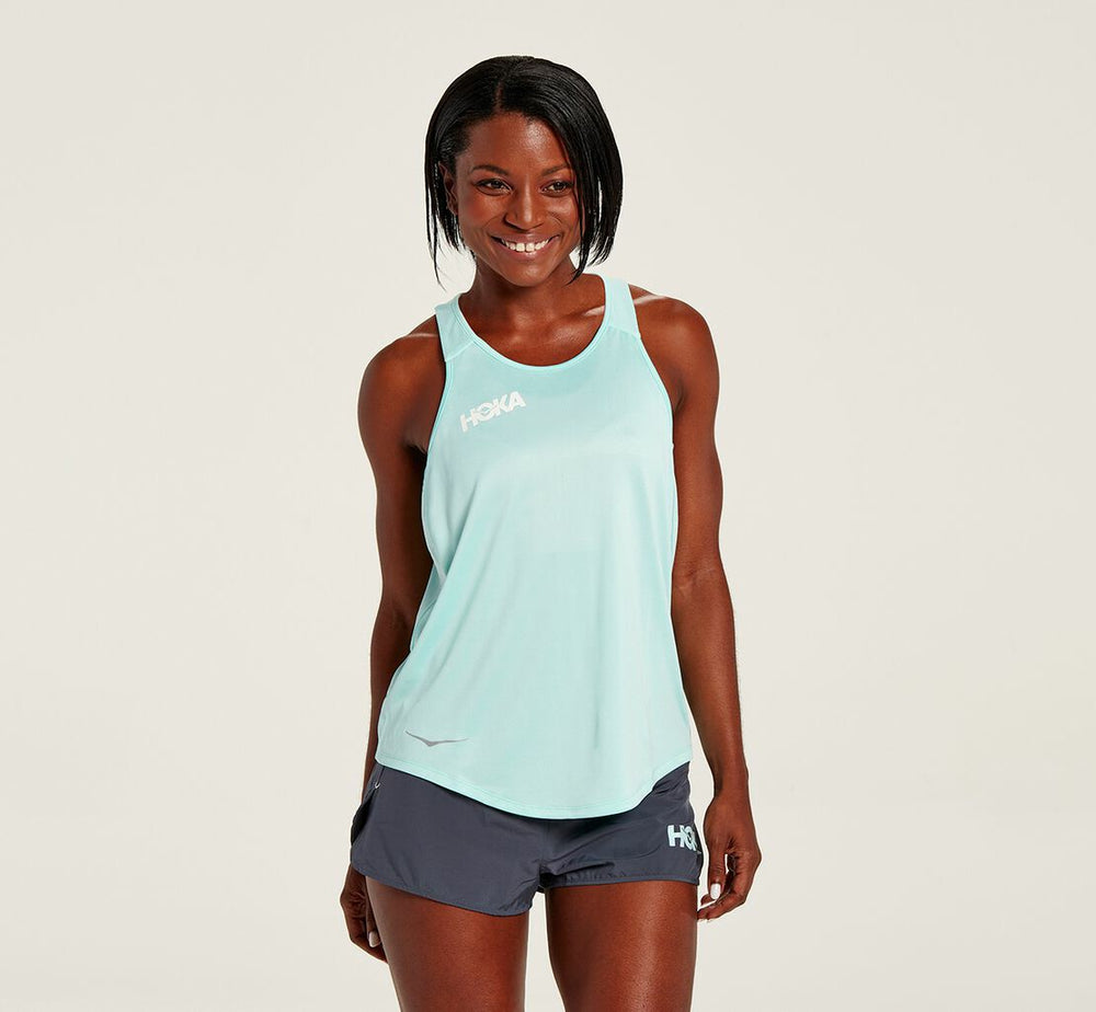 HOKA|Women's Performance Tank Blue Tint