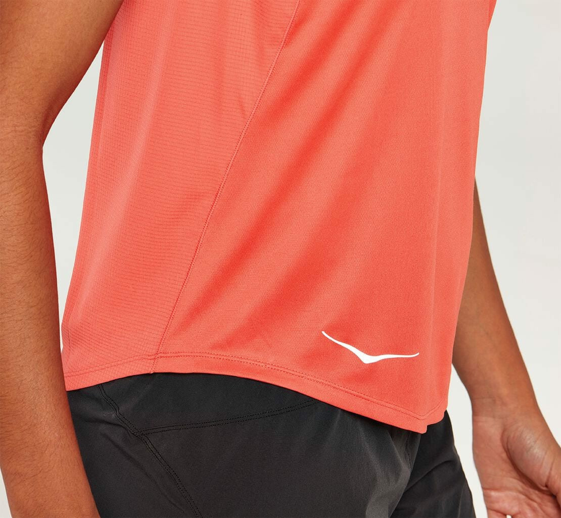 HOKA|Women's Performance Tank Hot Coral