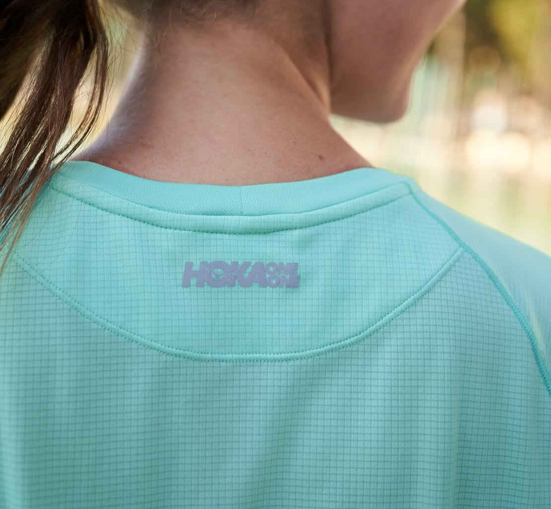 HOKA|Women's Performance Short Sleeve Blue Tint