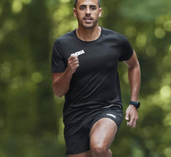 HOKA|Men's Performance Short Sleeve Black