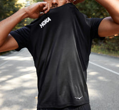 HOKA|Men's Performance Short Sleeve Black