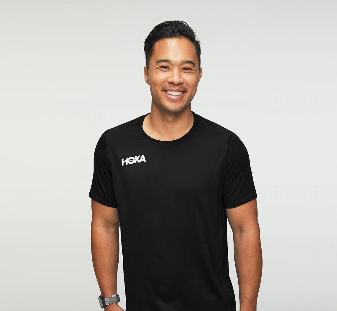 HOKA|Men's Performance Short Sleeve Black