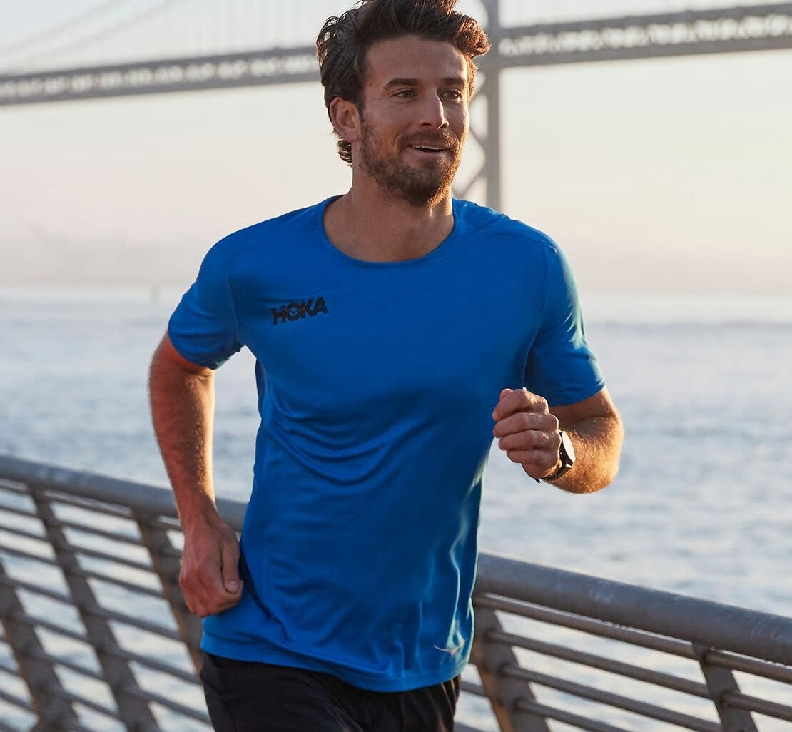 HOKA|Men's Performance Short Sleeve Imperial Blue