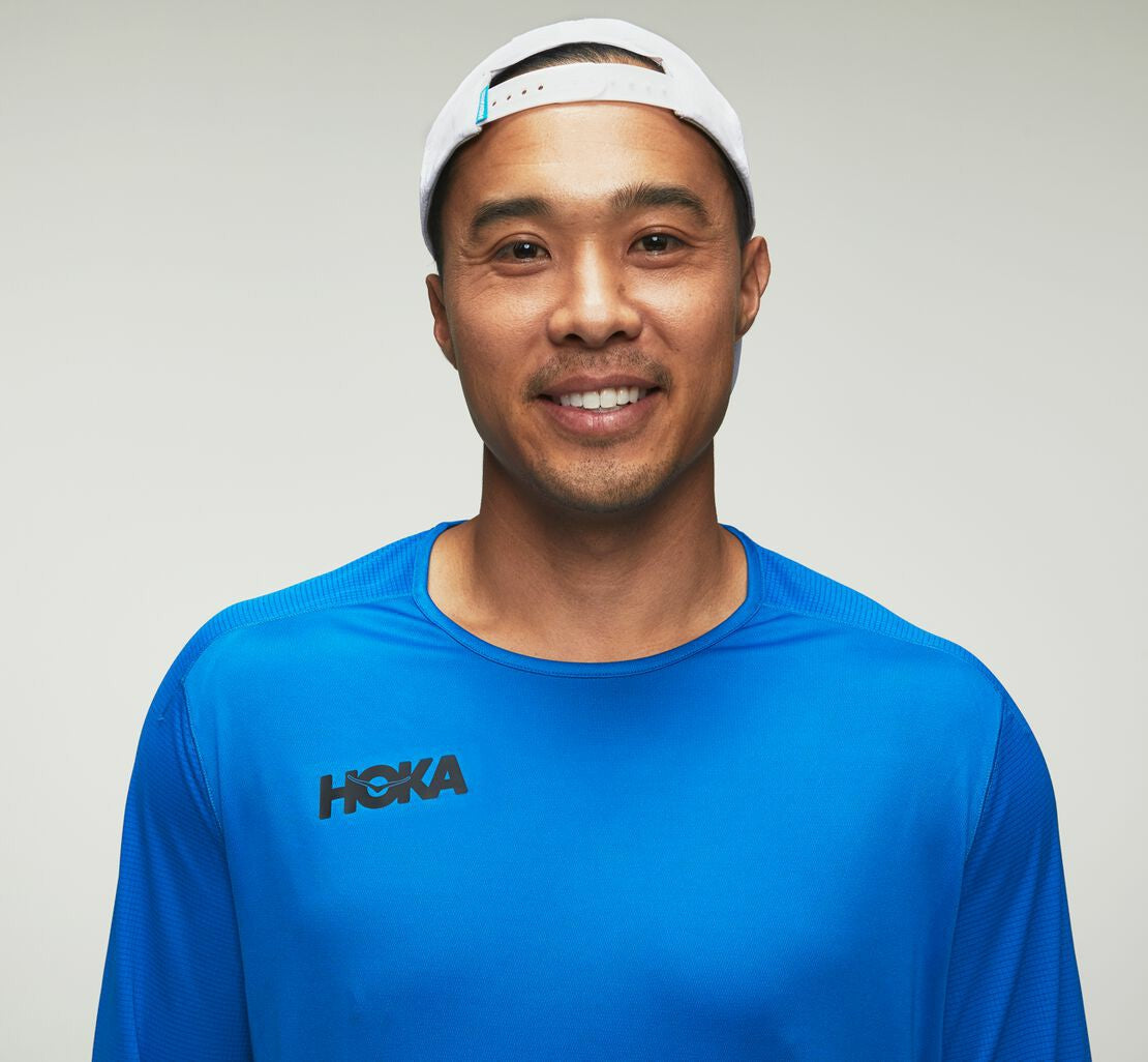 HOKA|Men's Performance Long Sleeve Imperial Blue