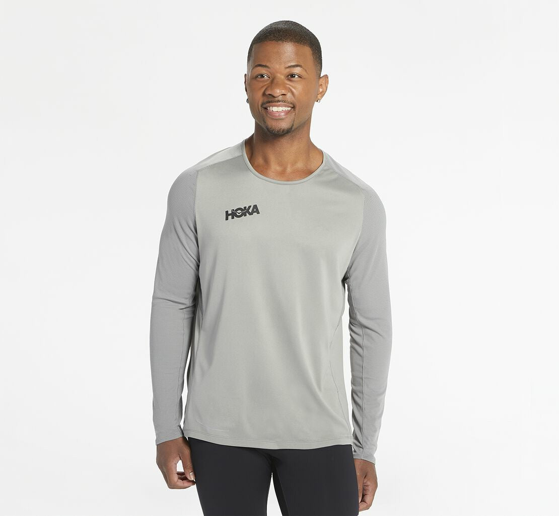 HOKA|Men's Performance Long Sleeve Wild Dove