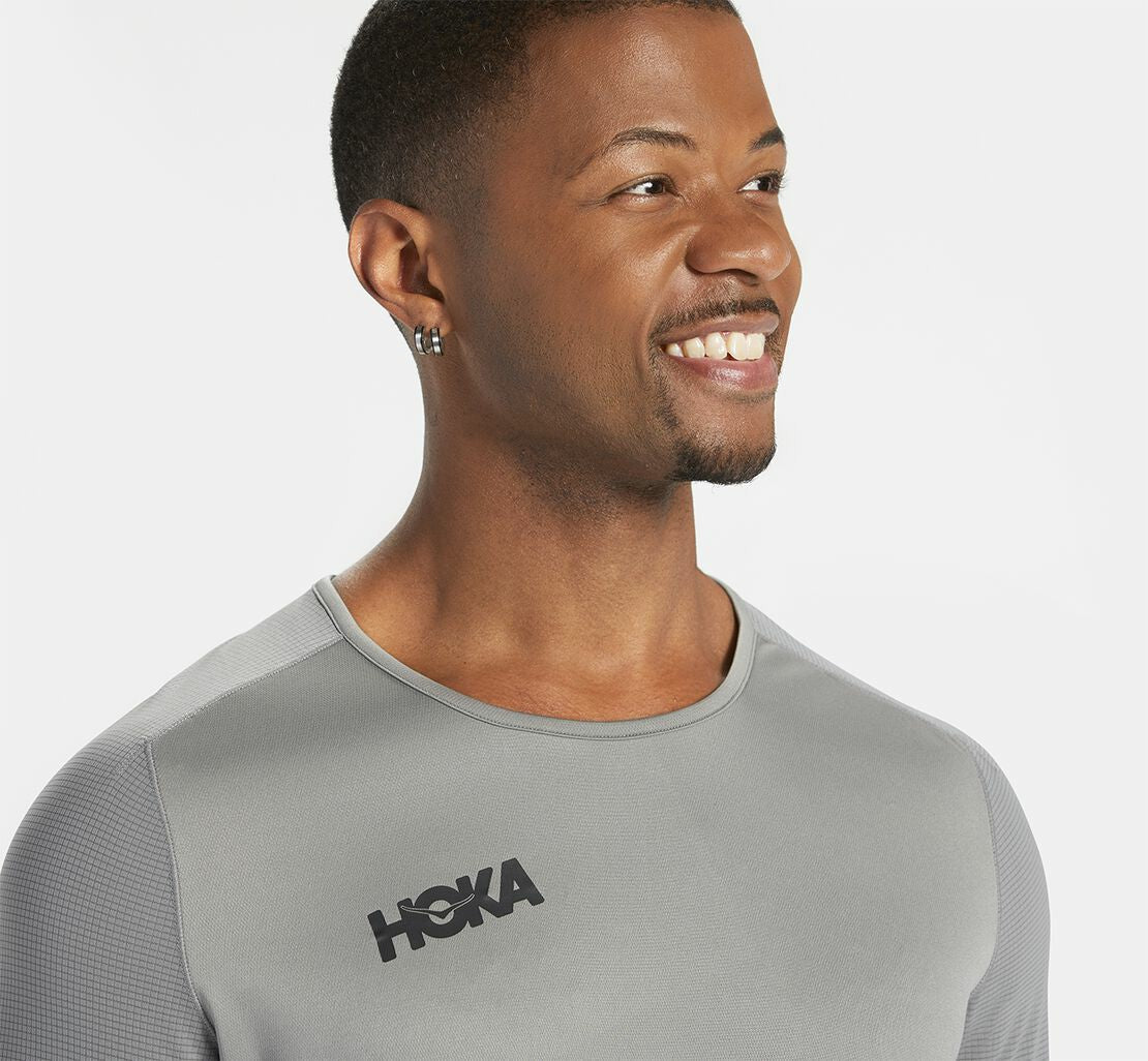 HOKA|Men's Performance Long Sleeve Wild Dove