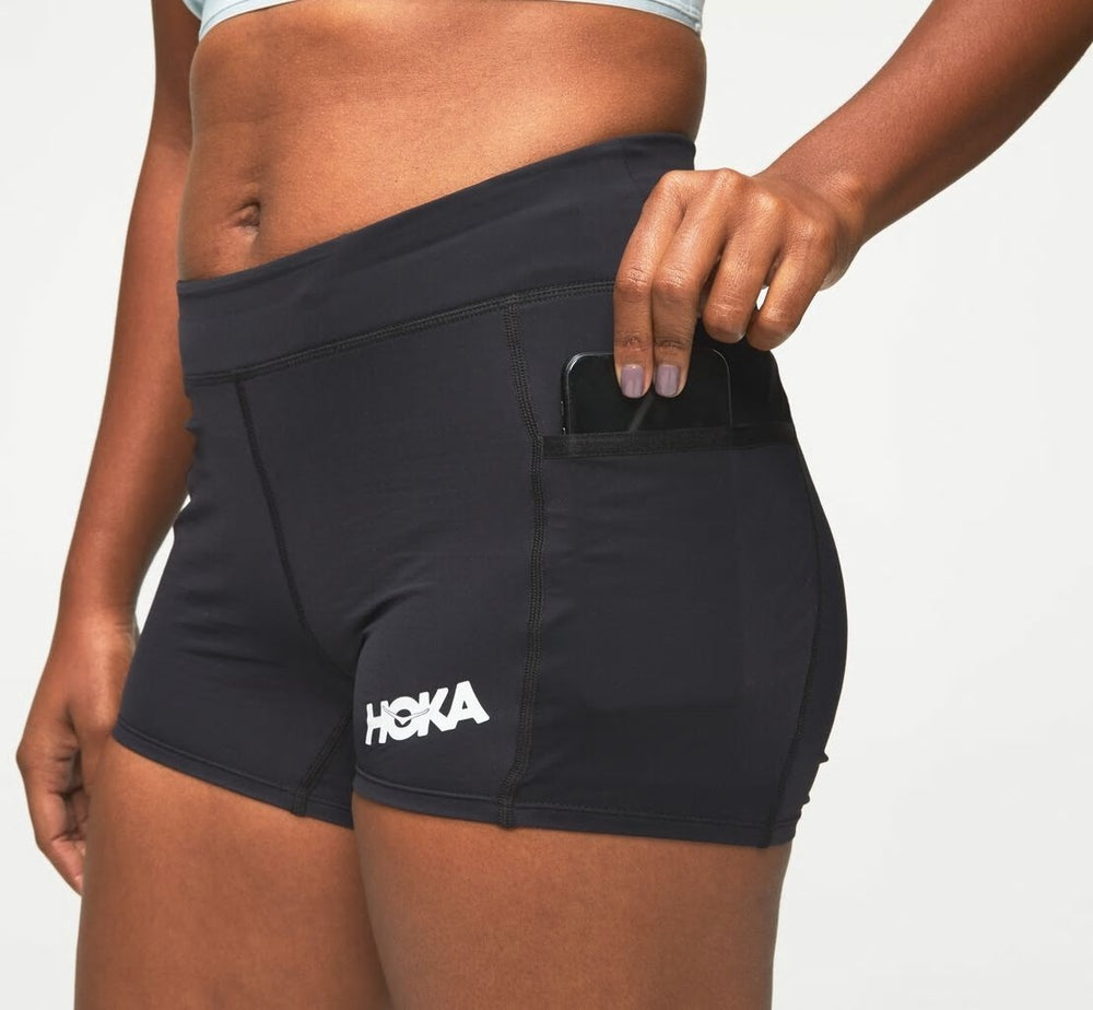 HOKA|Women's Performance Knit 3" Short Black