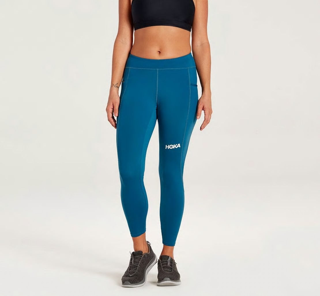 HOKA|Women's Performance Crop Tight Moroccan Blue