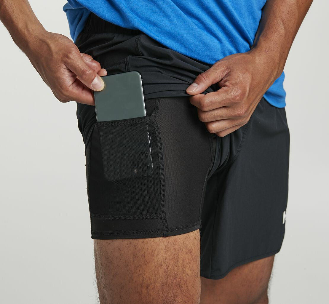 HOKA|Men's Performance Woven 7" Short Black