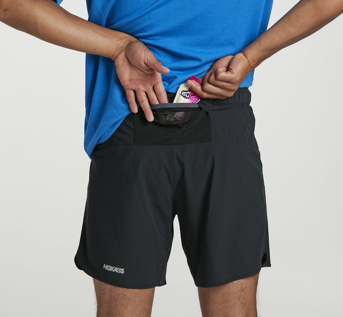 HOKA|Men's Performance Woven 7" Short Black