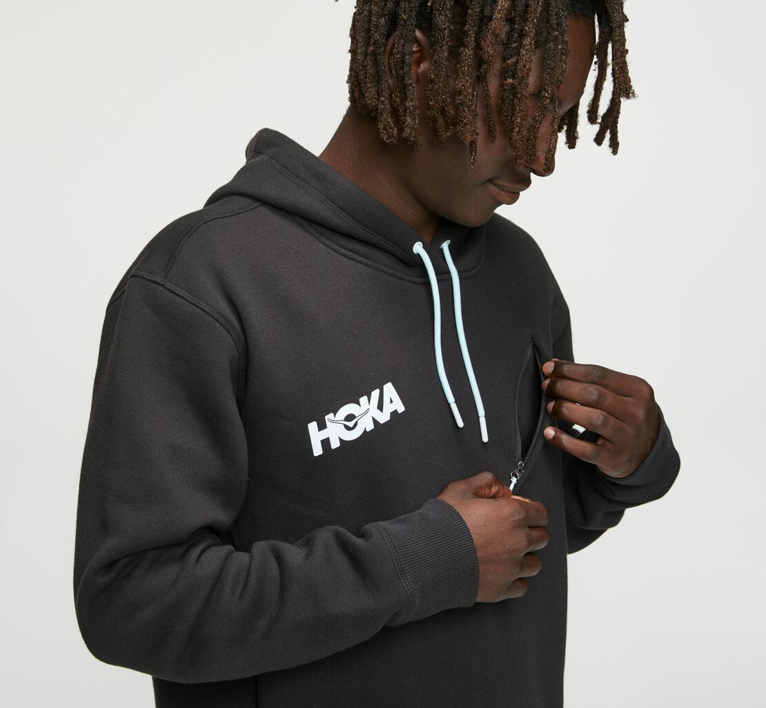 HOKA|Men's Hoodie Black