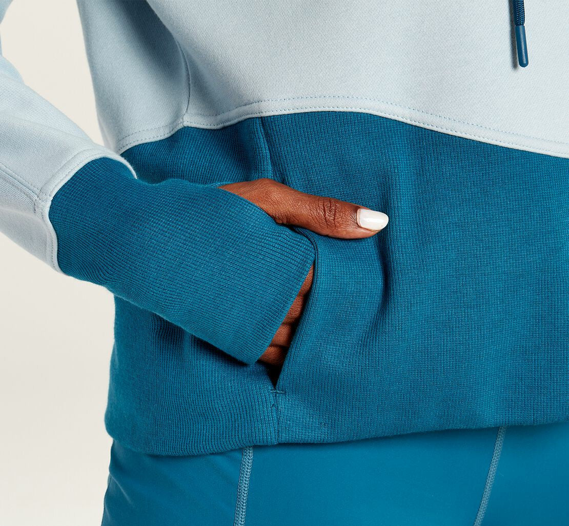 HOKA|Women's Hoodie Blue Fog