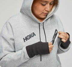 HOKA|Women's Hoodie Heather Grey