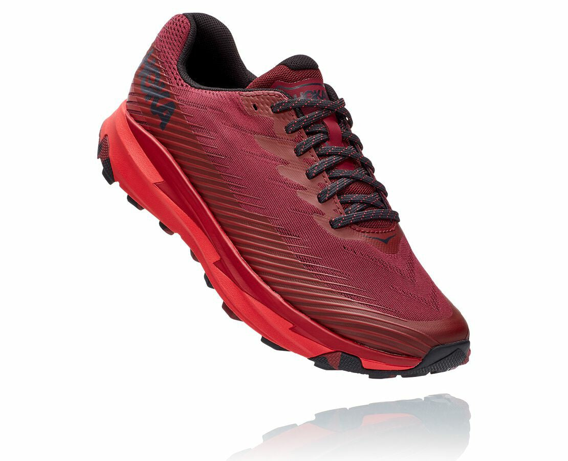 HOKA|Men's Torrent 2 Cordovan / High Risk Red