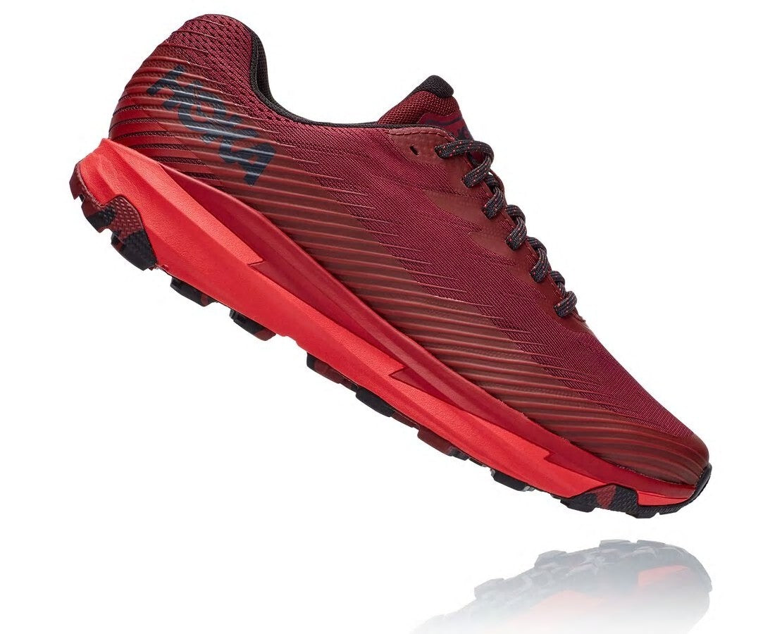 HOKA|Men's Torrent 2 Cordovan / High Risk Red