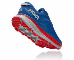 HOKA|Men's Stinson Atr 6 Dark Blue / High Risk Red