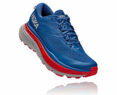 HOKA|Men's Stinson Atr 6 Dark Blue / High Risk Red
