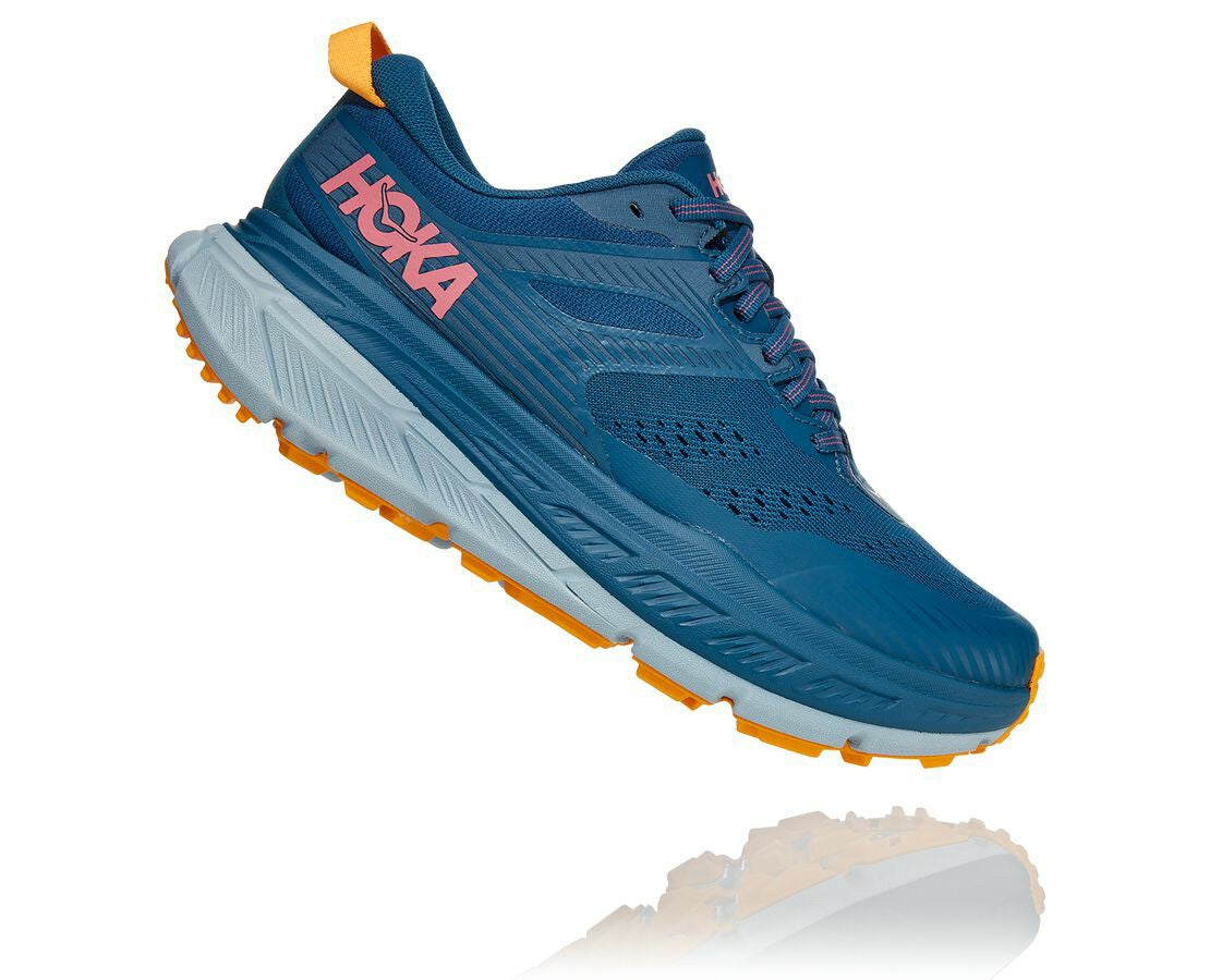 HOKA|Women's Stinson Atr 6 Moroccan Blue / Saffron