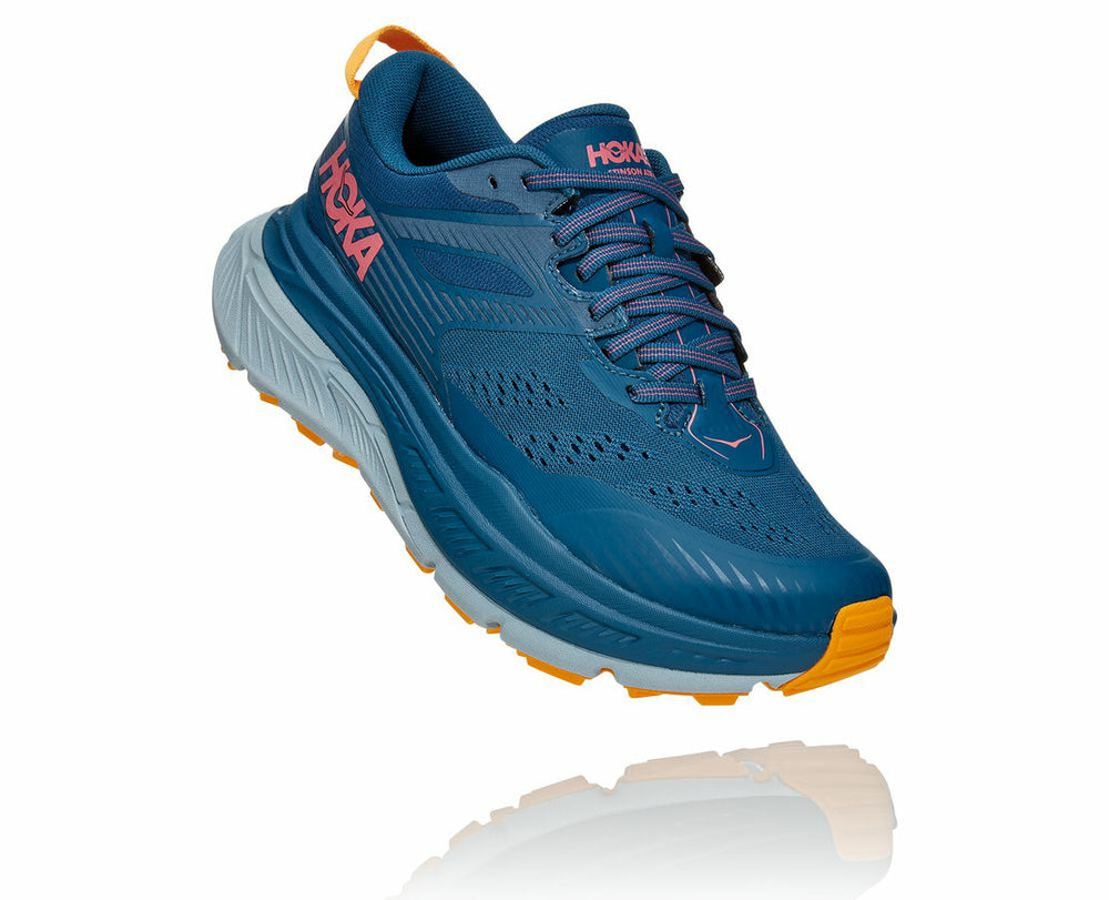 HOKA|Women's Stinson Atr 6 Moroccan Blue / Saffron