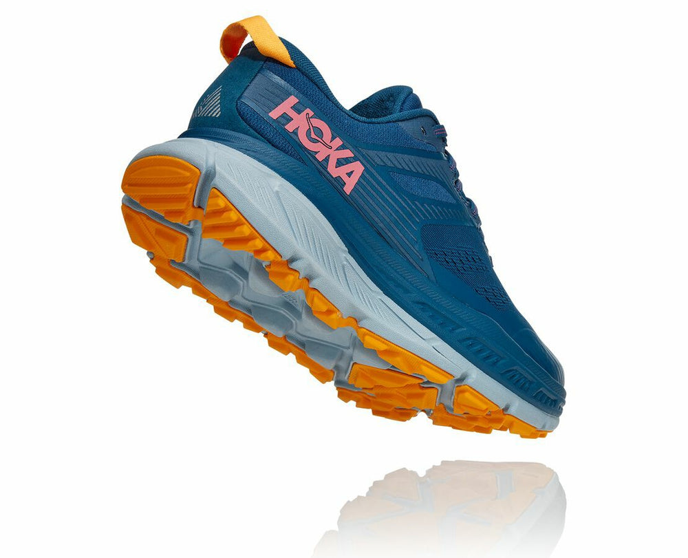 HOKA|Women's Stinson Atr 6 Moroccan Blue / Saffron
