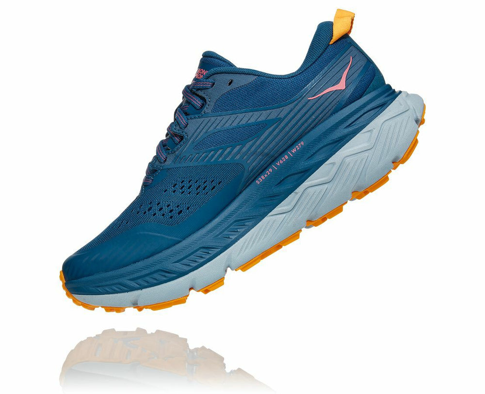 HOKA|Women's Stinson Atr 6 Moroccan Blue / Saffron