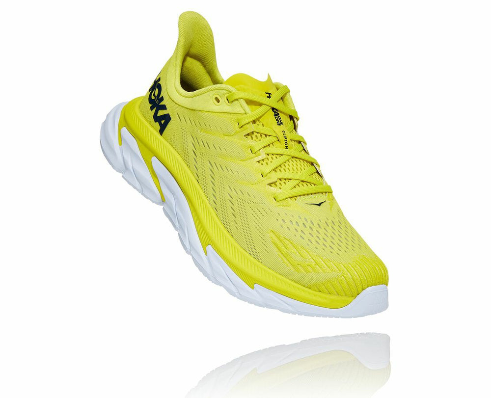 HOKA|Men's Clifton Edge Citrus / White