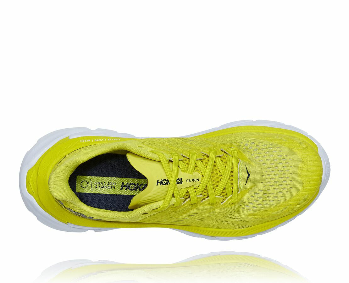 HOKA|Men's Clifton Edge Citrus / White