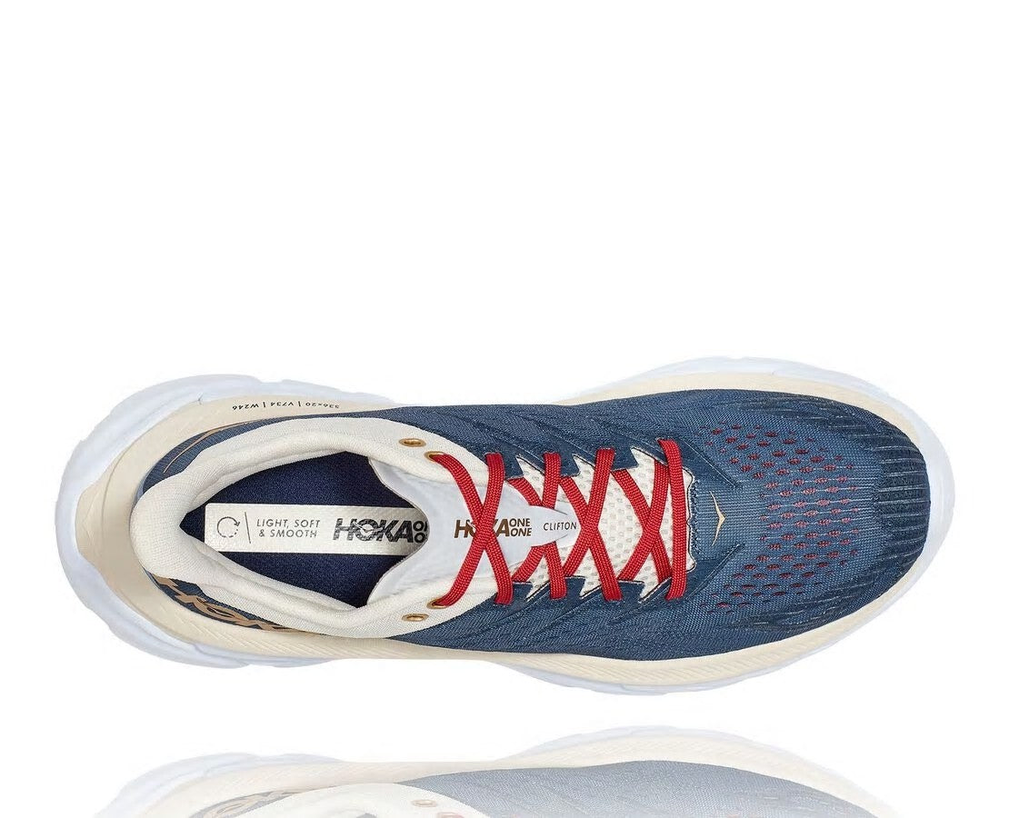 HOKA|Men's Clifton Edge Vintage Indigo / Tofu
